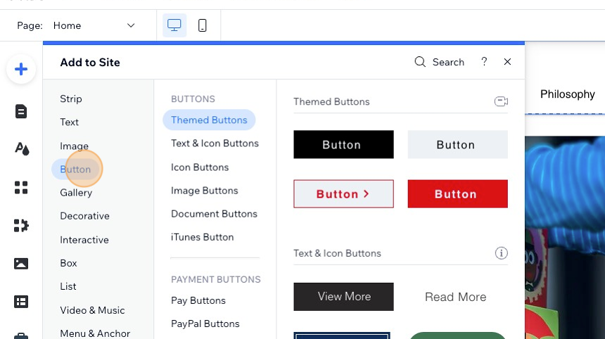 Add a _Book a Tour_ Button to a Wix Website - Step 2