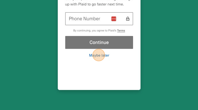Adding a new bank account to a business profile - Step 5